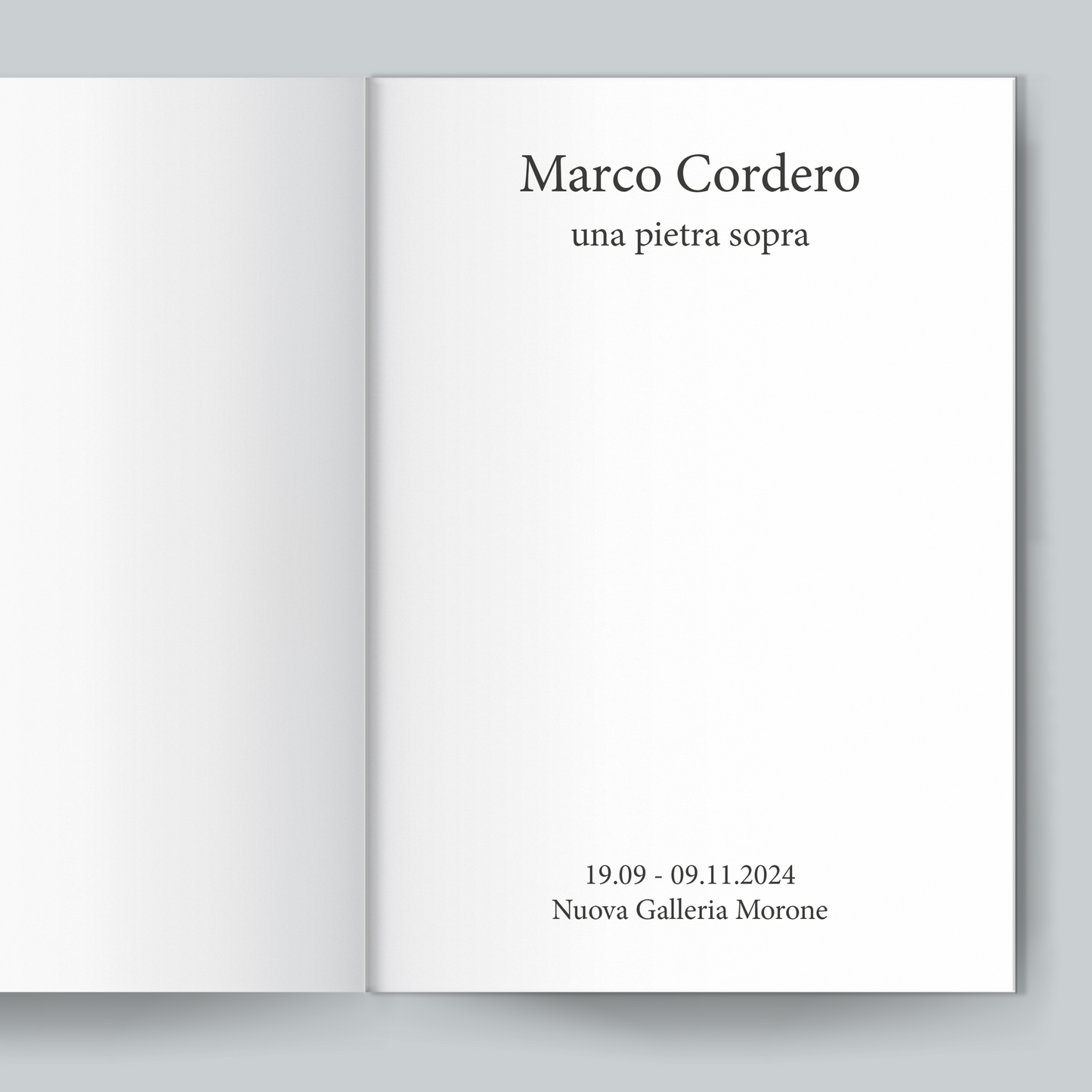 MARCO CORDERO | una pietra sopra