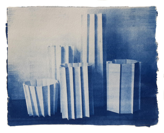 Nelle camere blu | Vasi di carta, Omaggio a Giorgio Morandi - Laura di Fazio